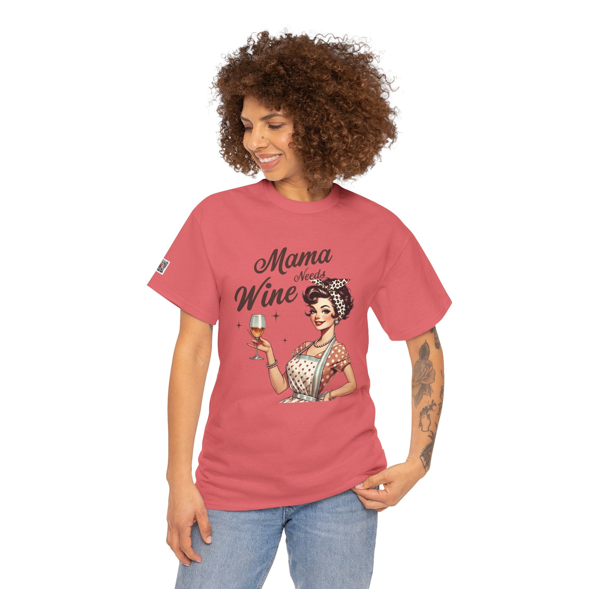 Mama Needs Wine Tee – Funny Mom Life Shirt, Cute Vintage Graphic, Wine Lover Gift | Cr8tive Designs