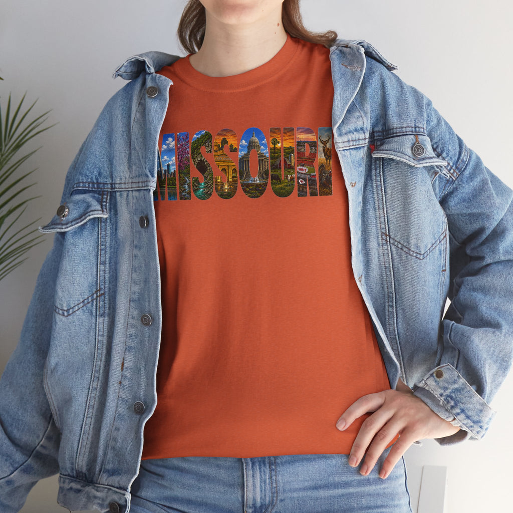 Missouri Landmark Lettering | Scenic State Typography T-Shirt | Cr8tive Designs