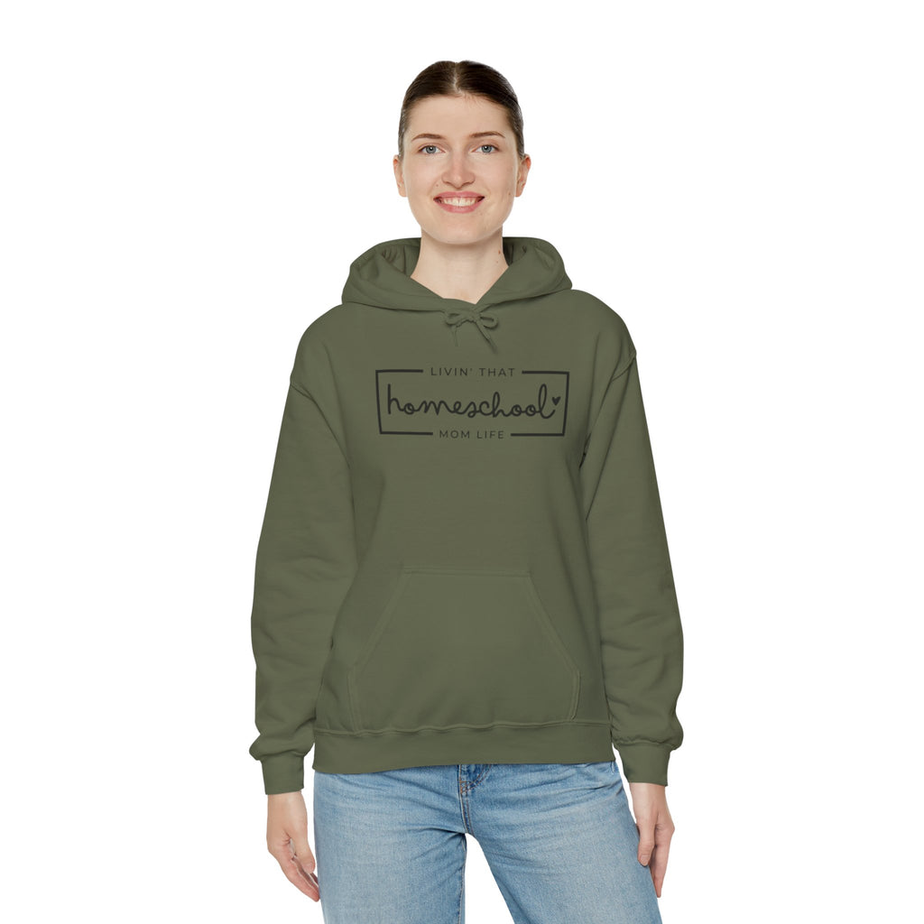 Homeschool Mom Hoodie — Cozy "Homeschool" Script Pullover for Parents