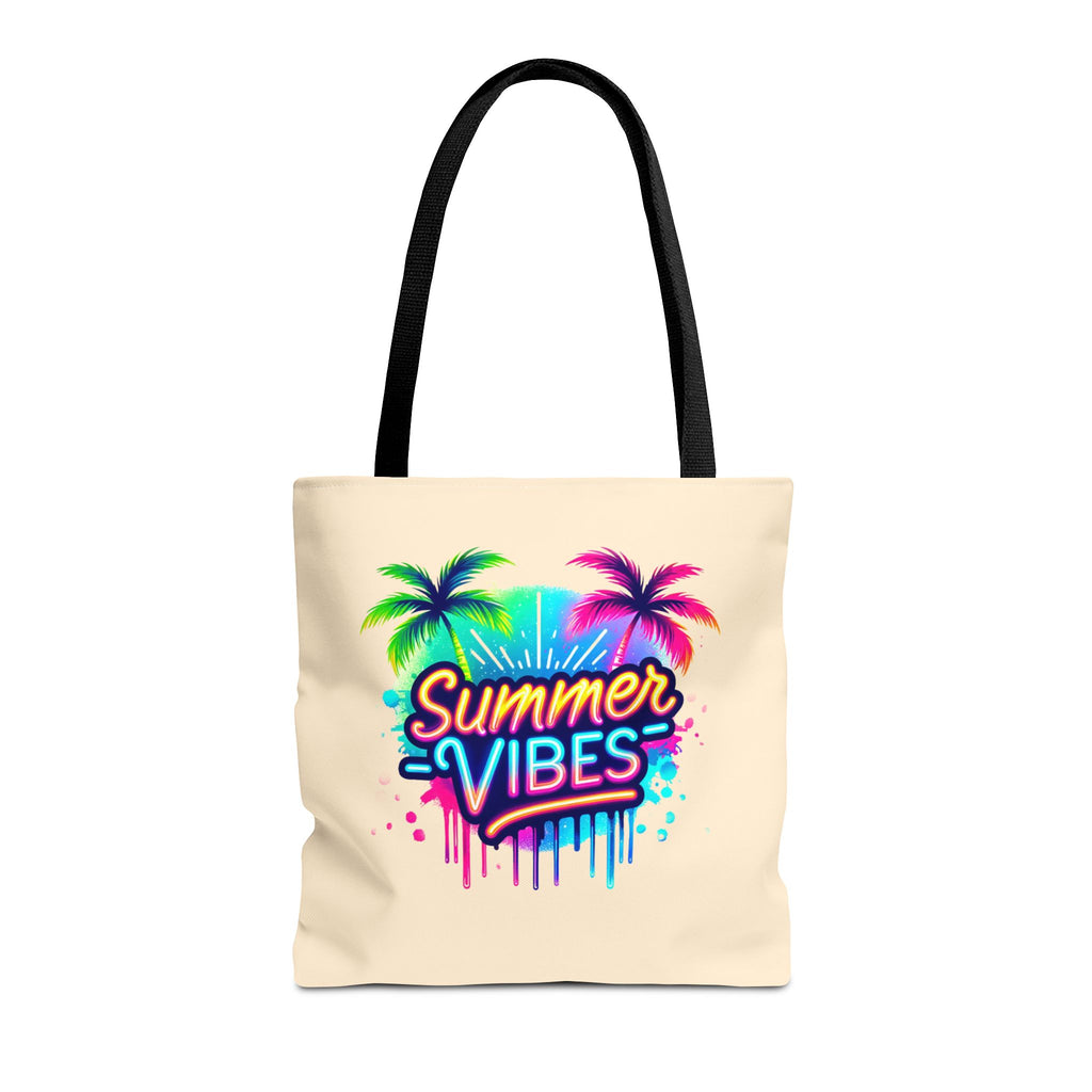 Summer Vibes | Neon Tropical Tote Bag | Cr8tive Designs