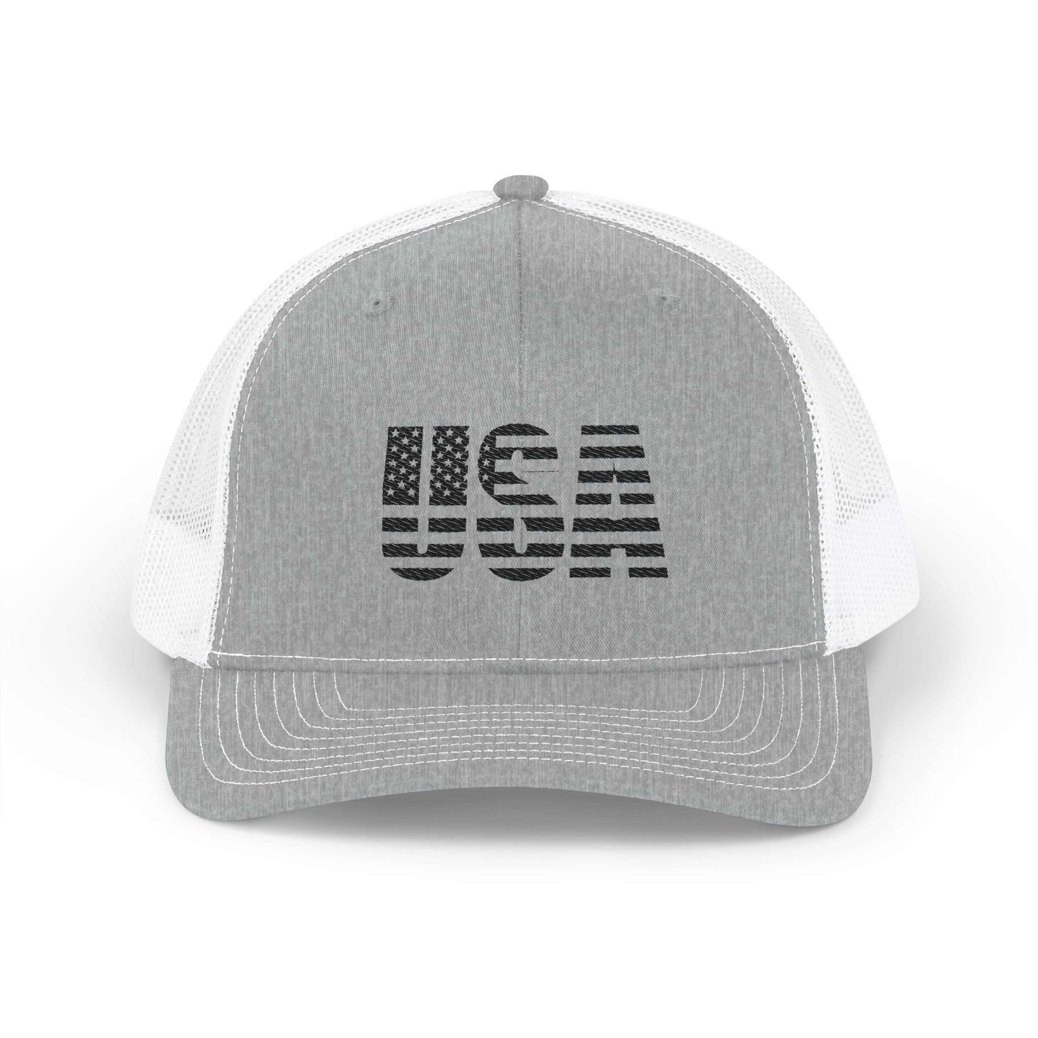 USA Flag Embroidered Snapback Trucker Cap
