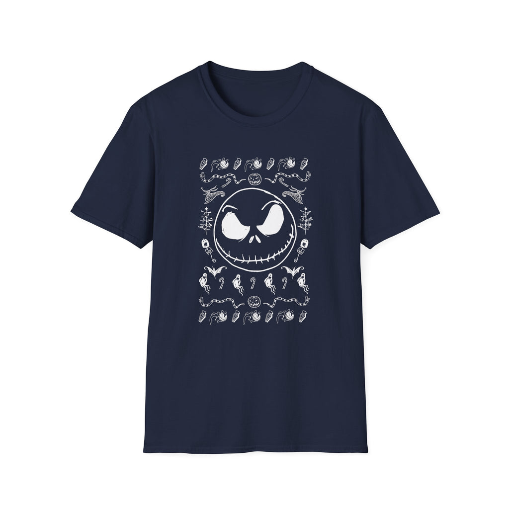 Jack Skellington Skull T-Shirt | Halloween Gothic Horror Tee | Cr8tive Designs