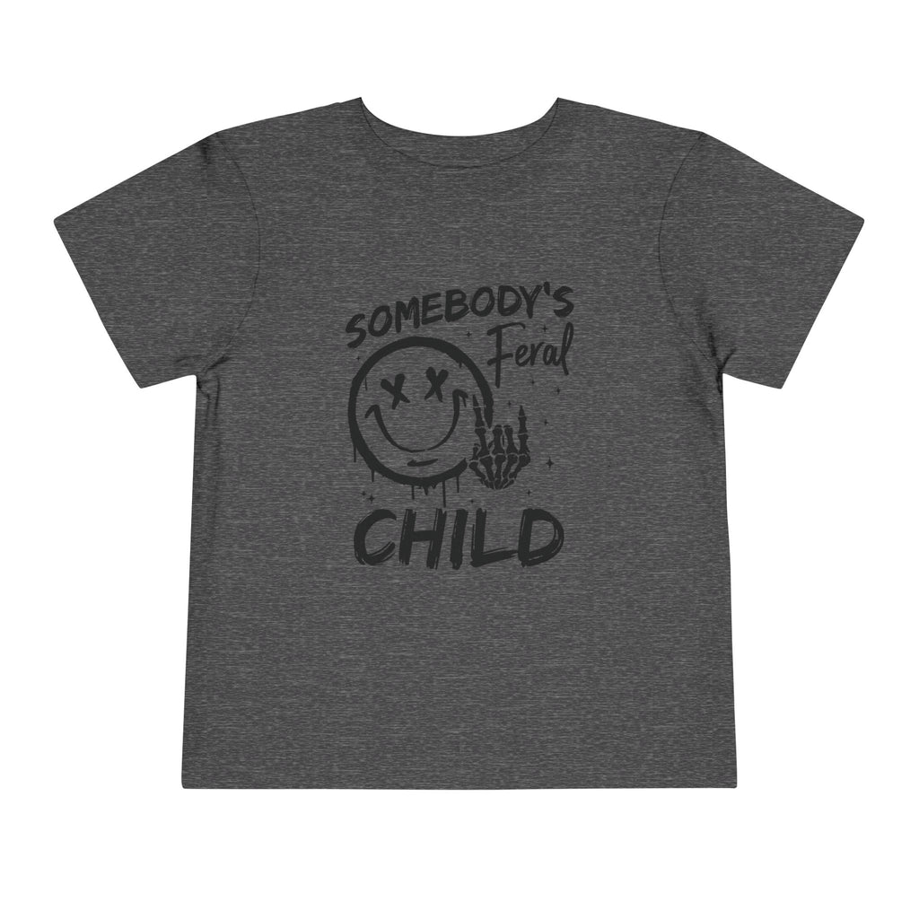Somebody’s Feral Child Toddler Tee | Funny Wild Kid T-Shirt | Cr8tive Designs