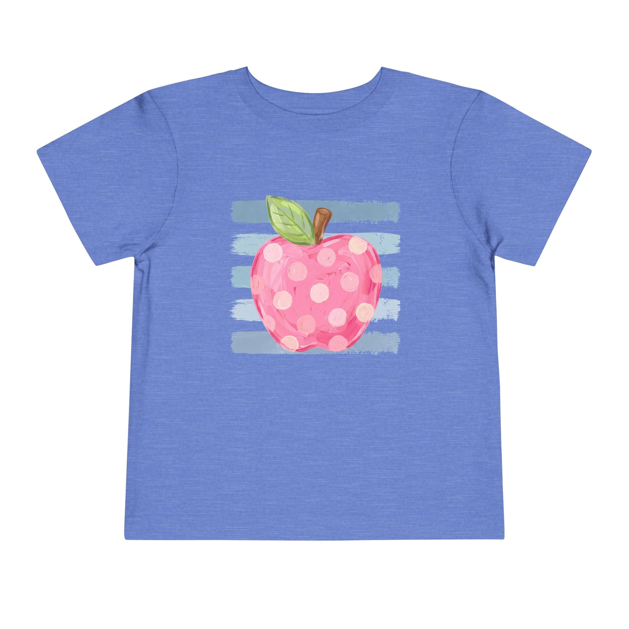 Pink Polka Dot Apple Toddler Tee | Back to School T-Shirt | Cr8tive Designs
