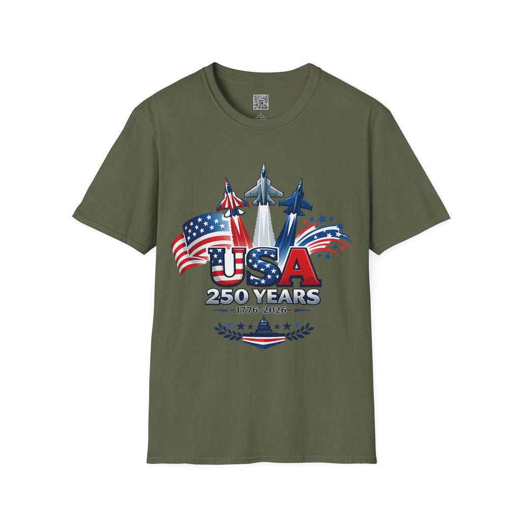 USA 250 Years | Patriotic Jet & American Flag Design | Cr8tive Designs
