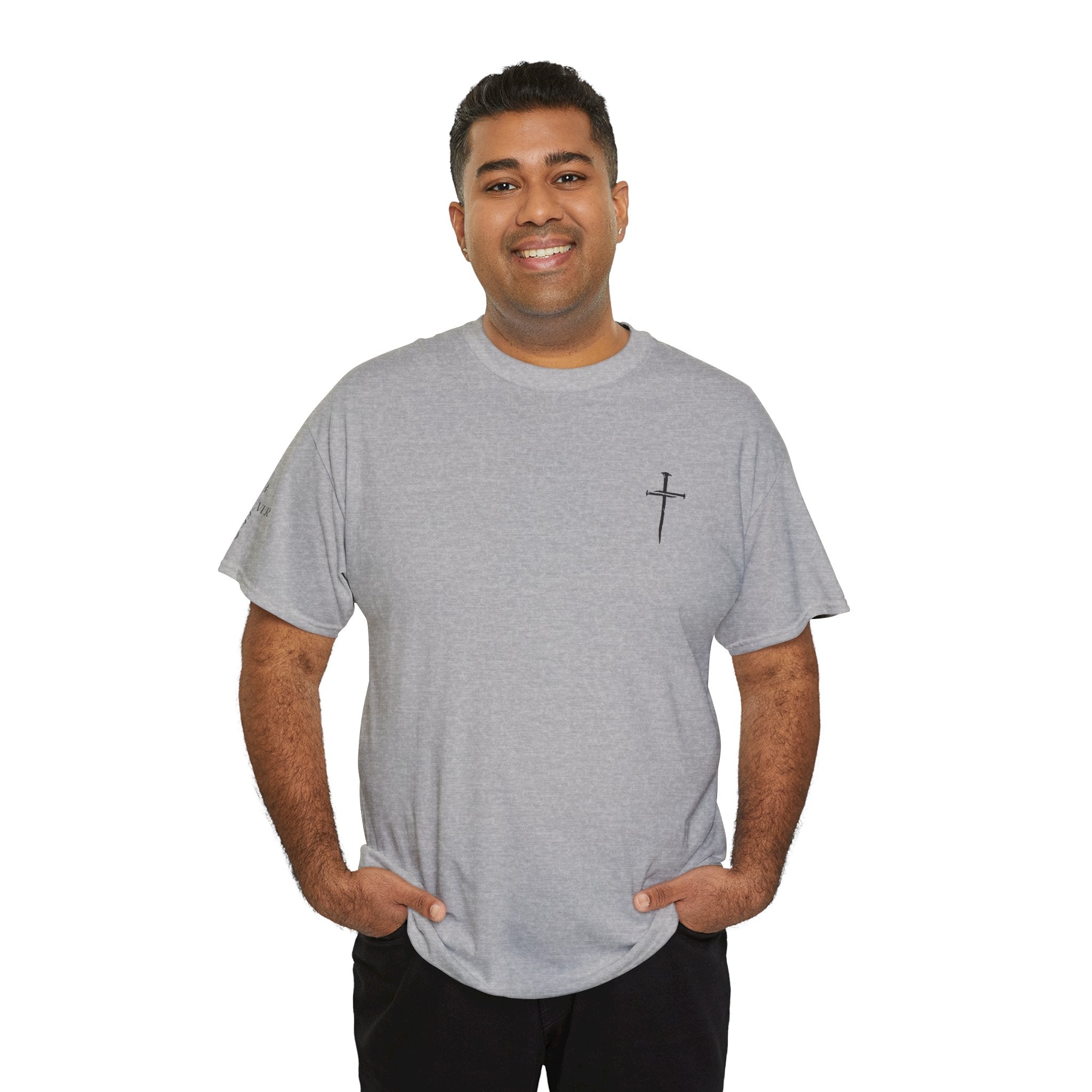 Cross Chest T-Shirt — Minimal Christian Faith Tee