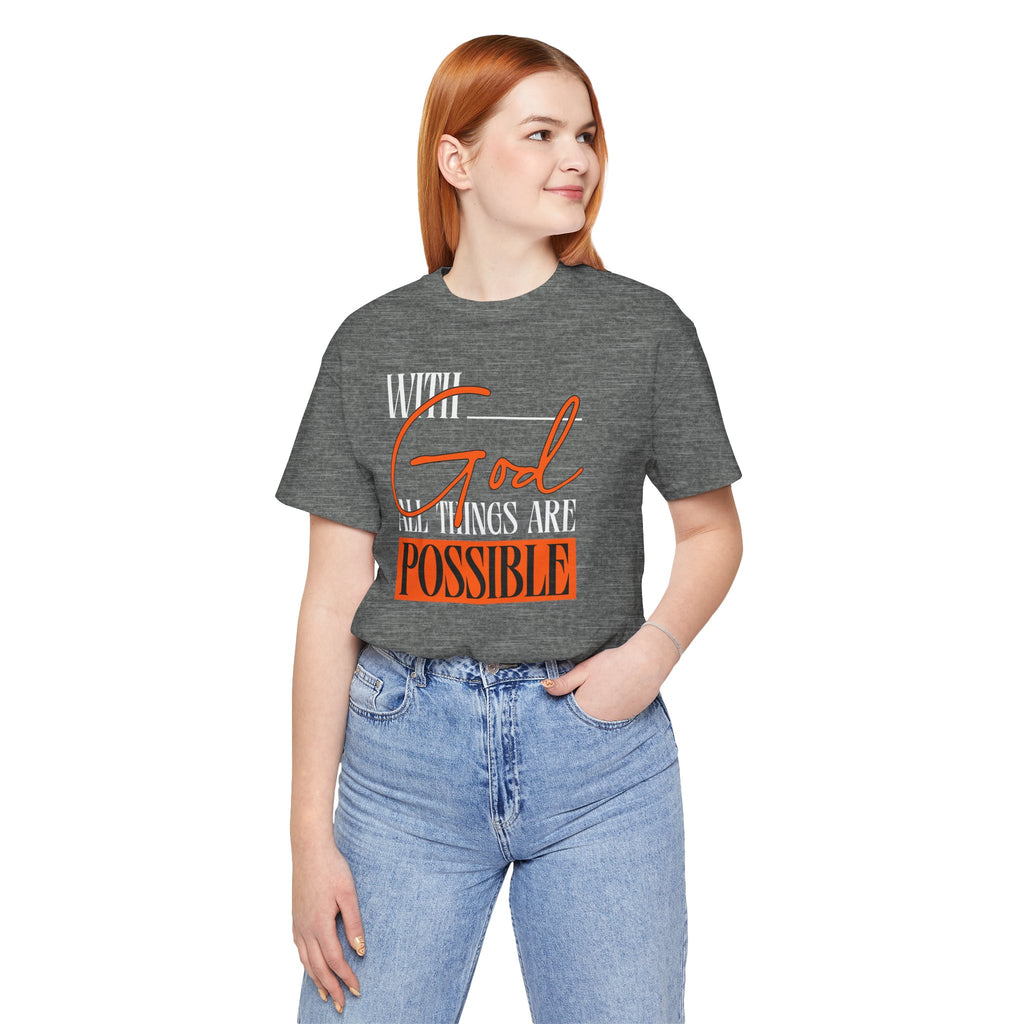 Inspirational 'With God All Things Are Possible' Graphic Tee| Cr8tive Designs