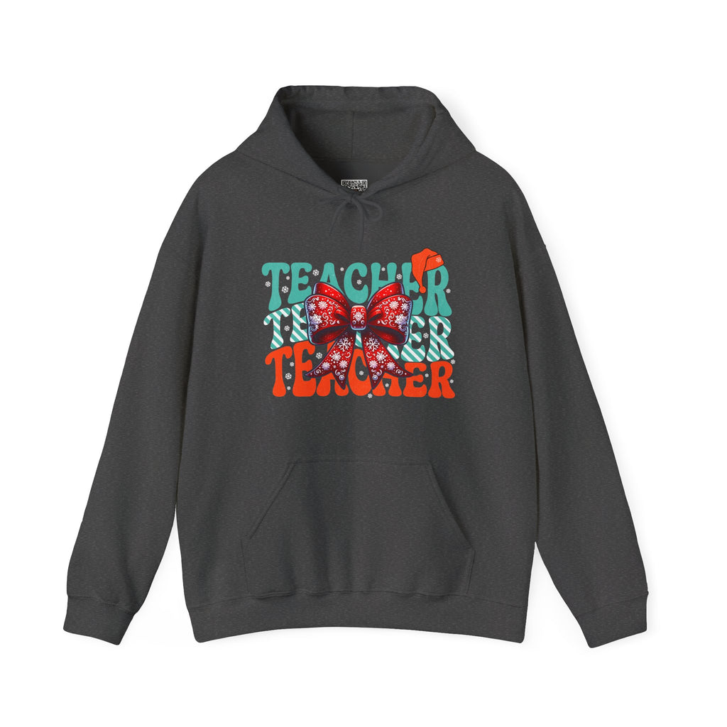 Teacher | Festive Christmas Bow Hoodie | Cr8tive Designs
