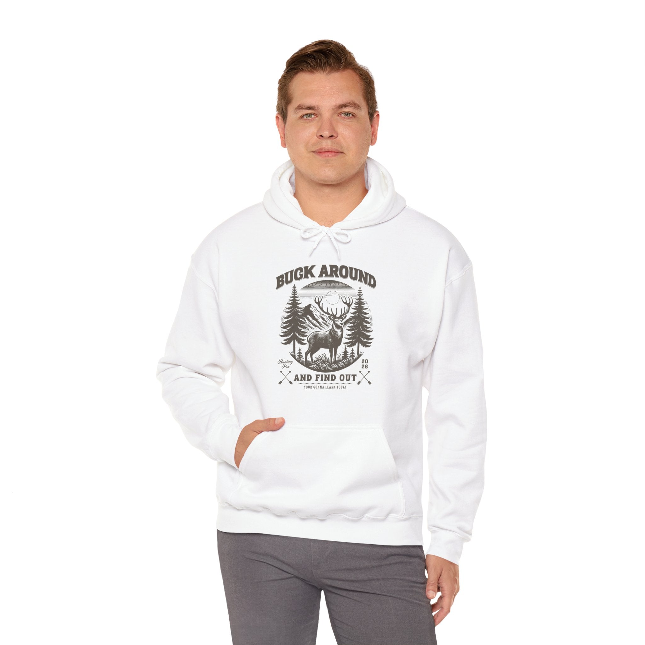 Buck Around and Find Out Hoodie | Funny Deer Hunting Design | Cr8tive Designs