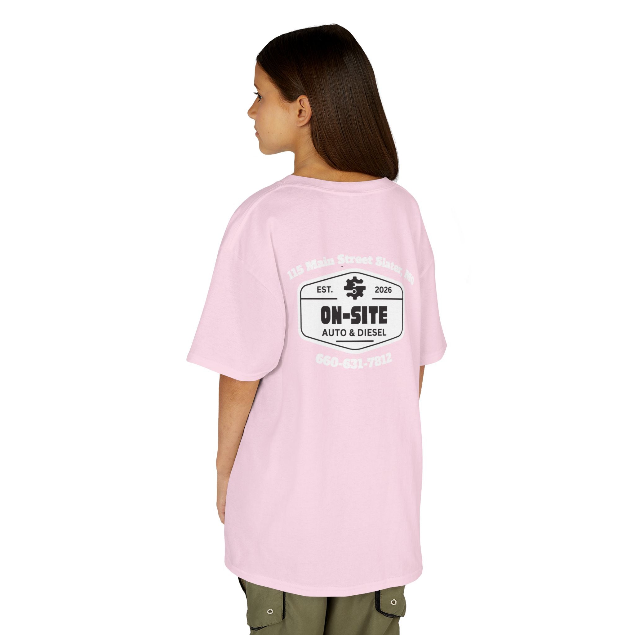 On-Site Auto & Diesel Custom Business Youth T-Shirt | Automotive Workwear | Cr8tive Designs