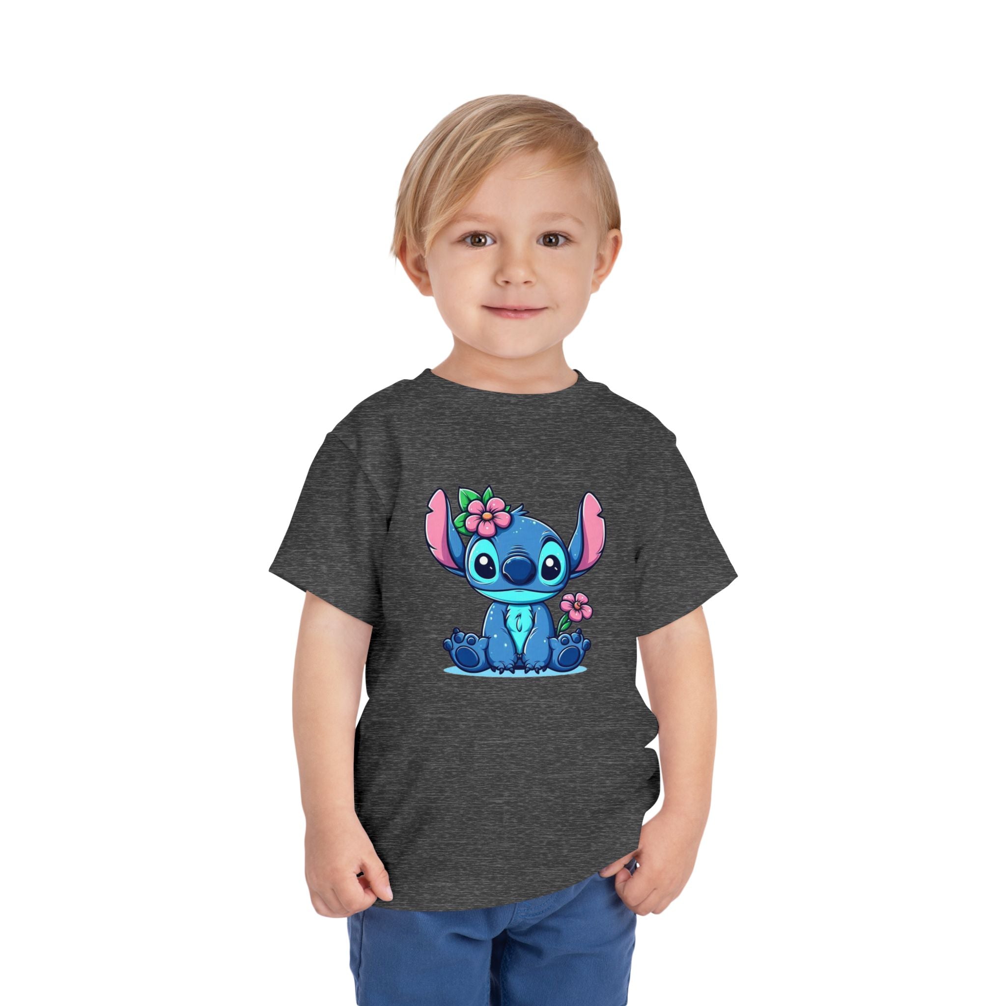 Floral Stitch Toddler Tee | Cute Tropical Character T-Shirt | Cr8tive Designs