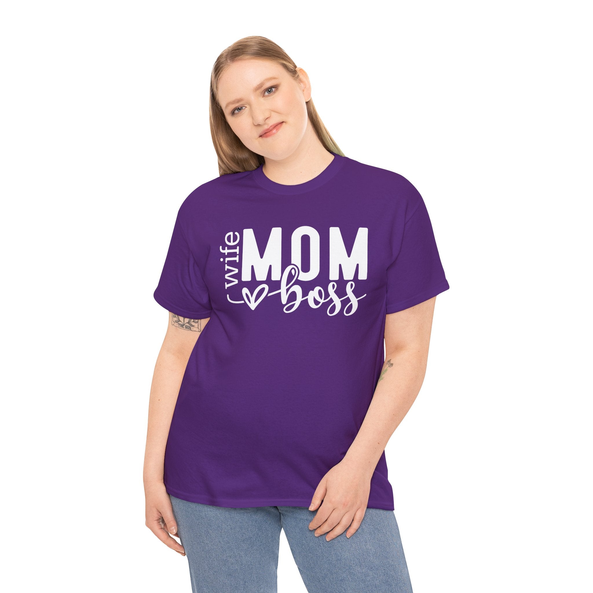 Wifey Mom Boss Graphic Tee – Trendy Mom Life Shirt, Stylish Mama Statement Tee | Cr8tive Designs