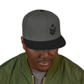 Embroidered Rank Chevron Snapback Hat /Cr8tive Designs