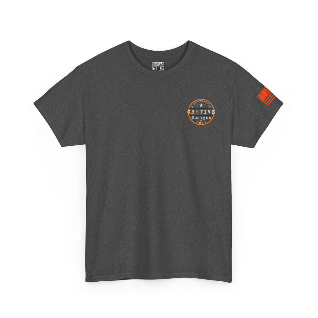 Orange Logo Badge Graphic Tee/Cr8tive Designs