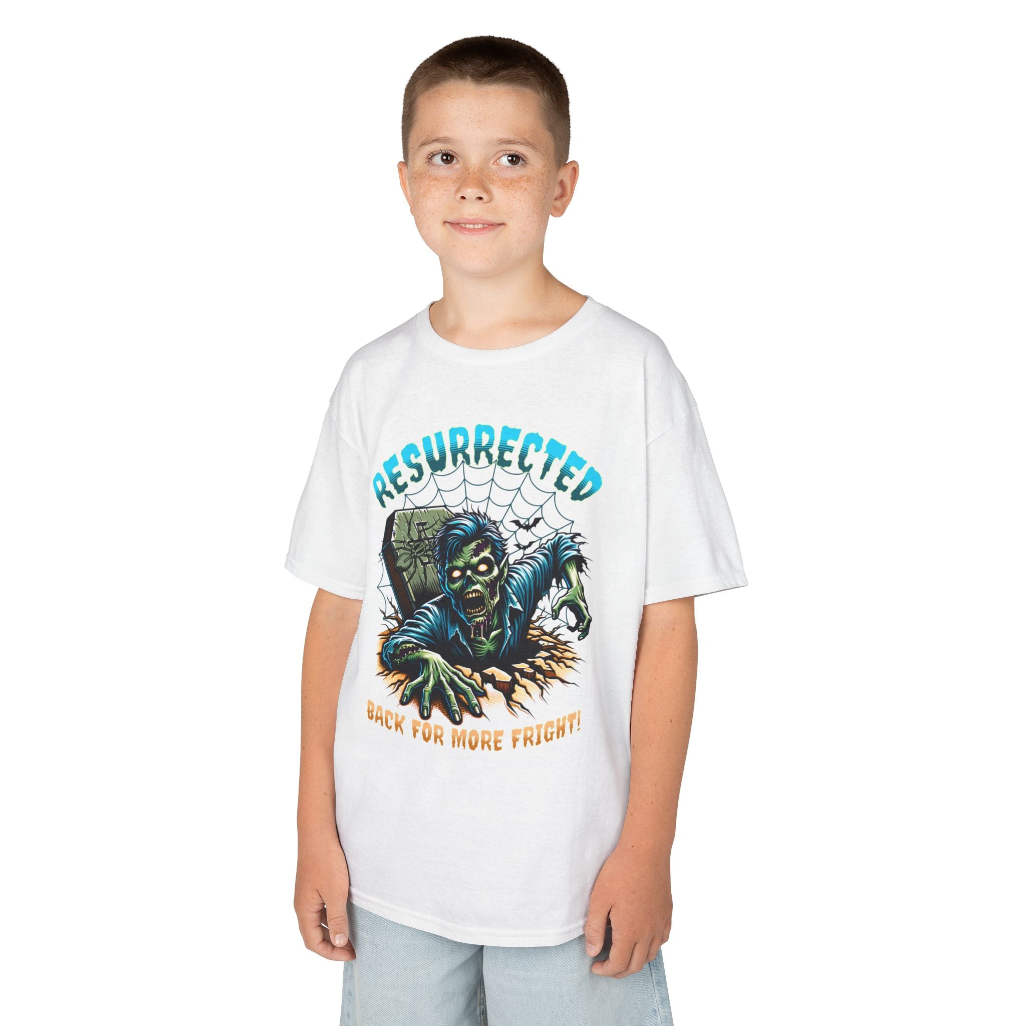 Kids T‑Shirt | "Resurrected: Back For More Fright" Zombie Graphic | Cr8tive Designs
