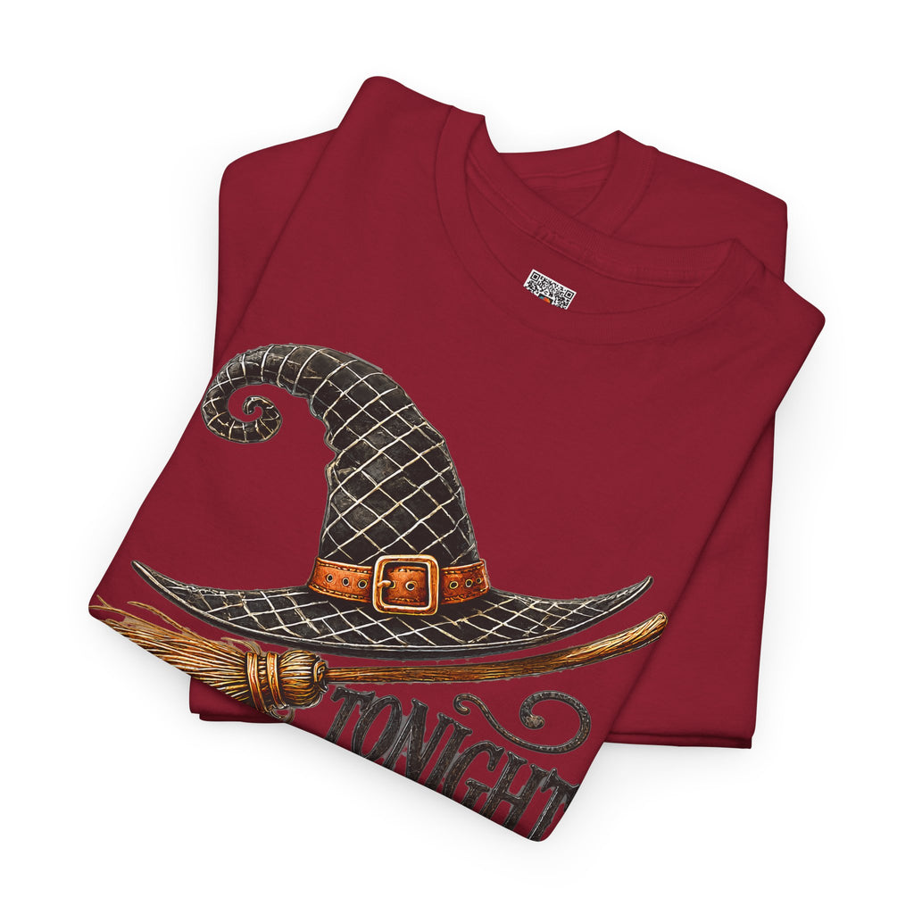 "Tonight We Fly" Witch Broom Tee | Vintage Halloween Graphic T-Shirt | Cr8tive Designs