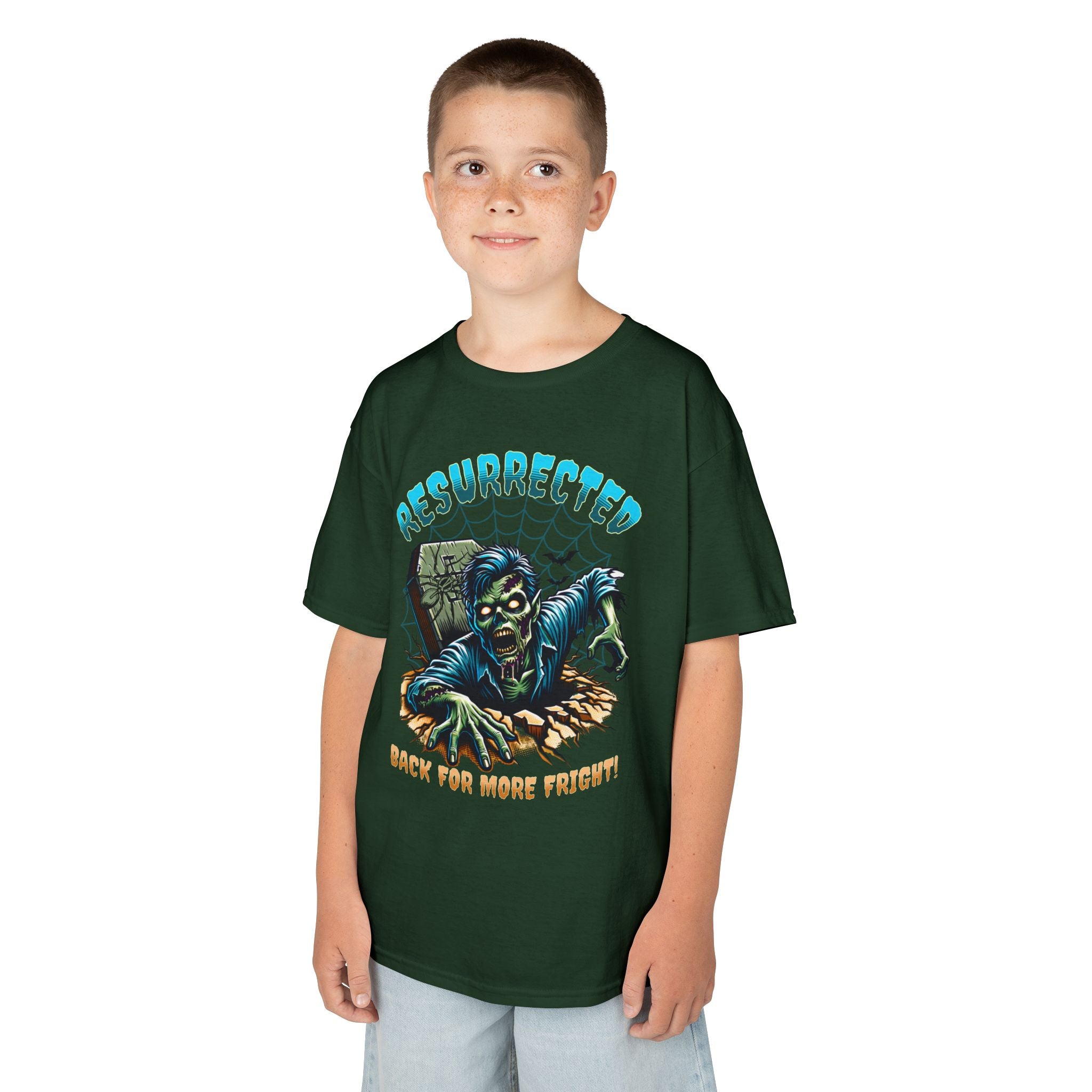 Kids T‑Shirt | "Resurrected: Back For More Fright" Zombie Graphic | Cr8tive Designs