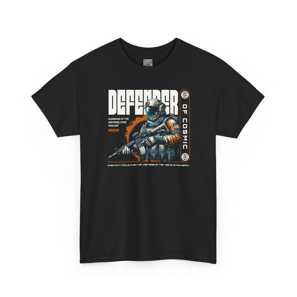 Defender of Cosmic T-Shirt | Futuristic Space Guardian Astronaut Graphic Tee | Cr8tive Designs