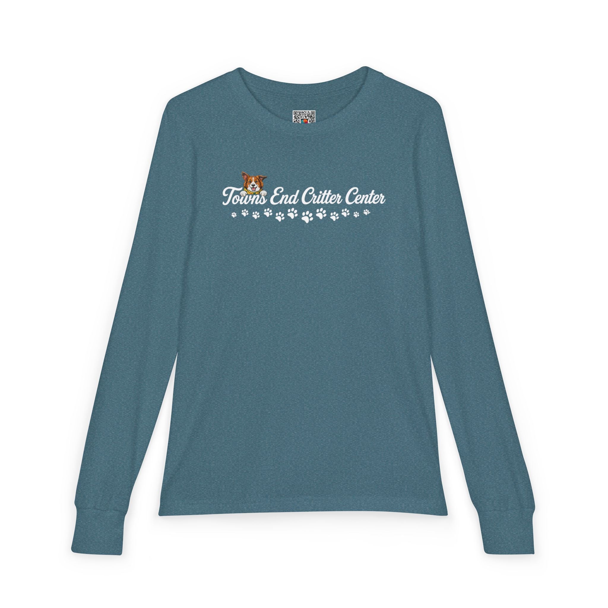 Towns End Critter Center Long Sleeve T-Shirt | Custom Pet Boarding & Grooming Graphic Tee | Cr8tive Designs
