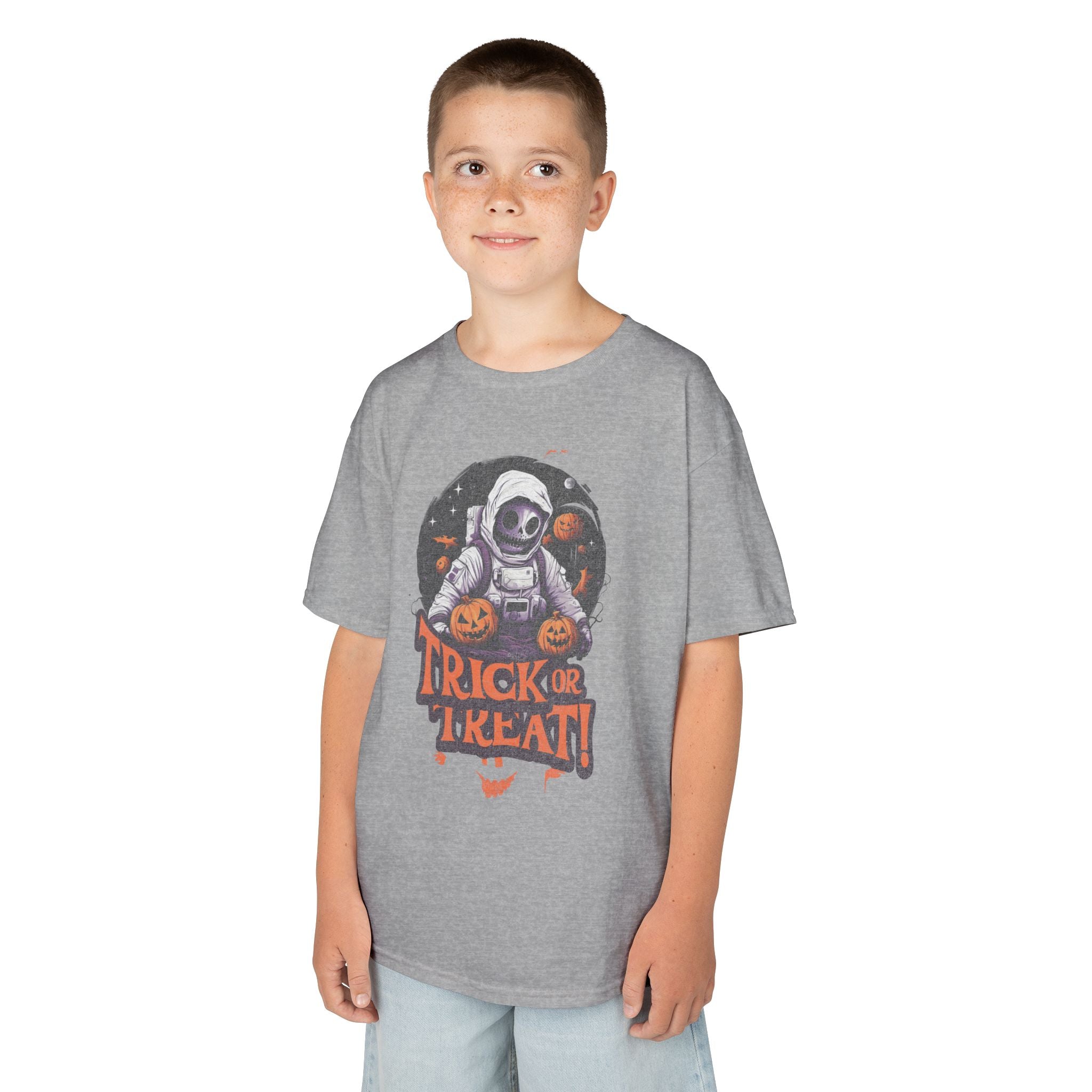 Kids Halloween 'Trick or Treat' Astronaut T‑Shirt | Cr8tive Designs