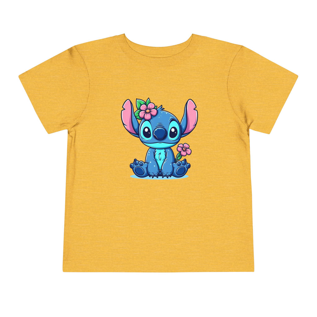 Floral Stitch Toddler Tee | Cute Tropical Character T-Shirt | Cr8tive Designs