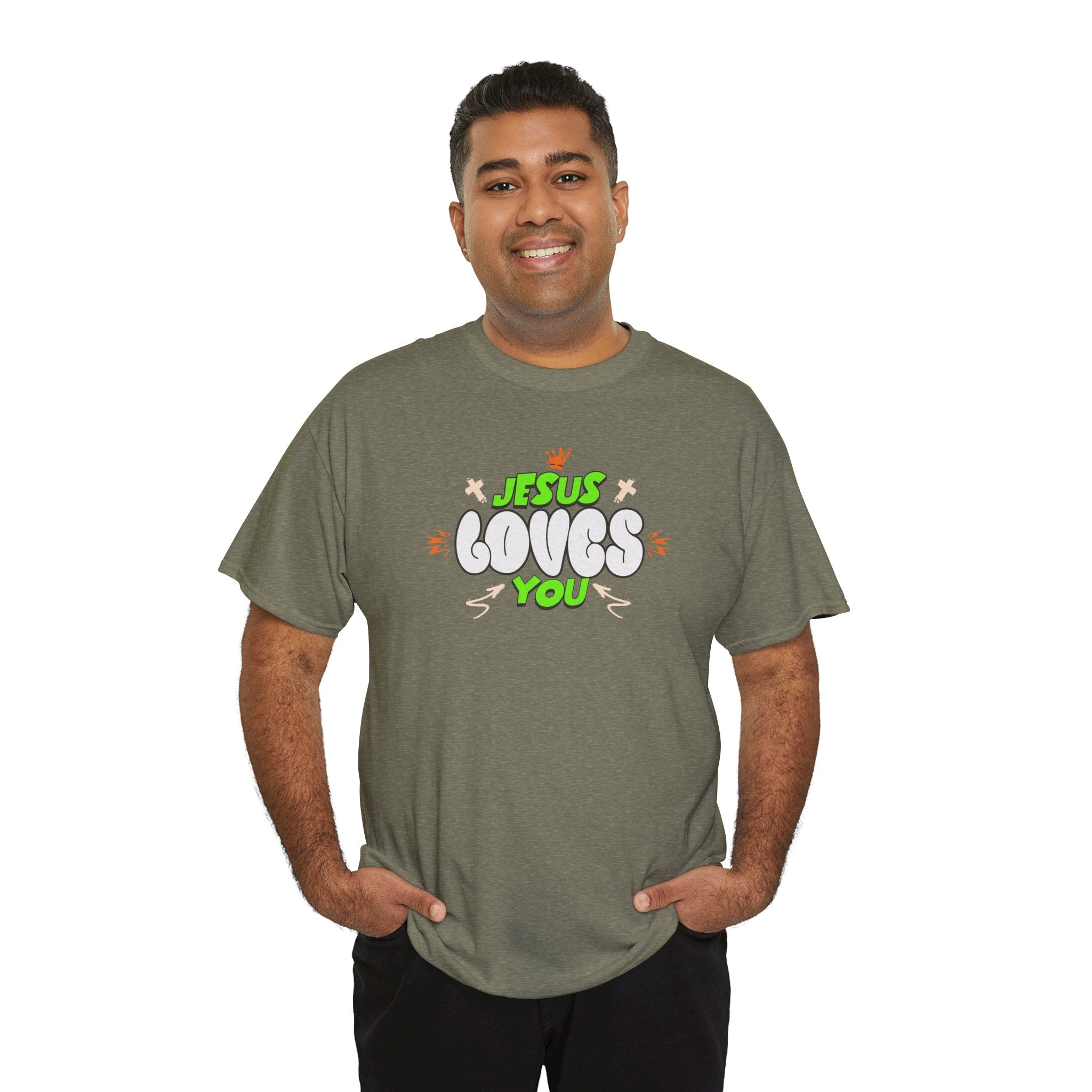 Jesus Loves You T-Shirt | Retro Bubble Gospel Tee | Cr8tive Designs
