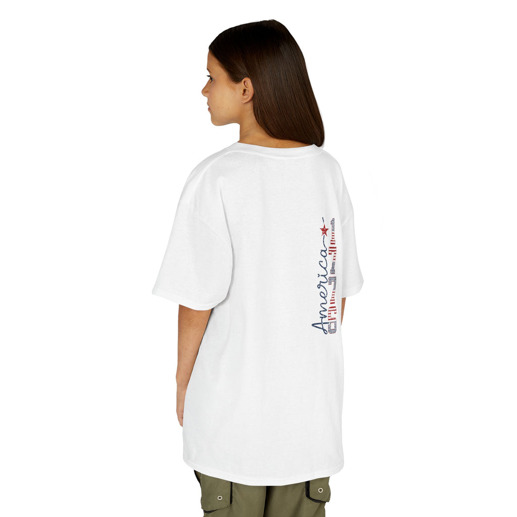 Kids USA Flag Tee | Patriotic Front and Back Design | Cr8tive Designs