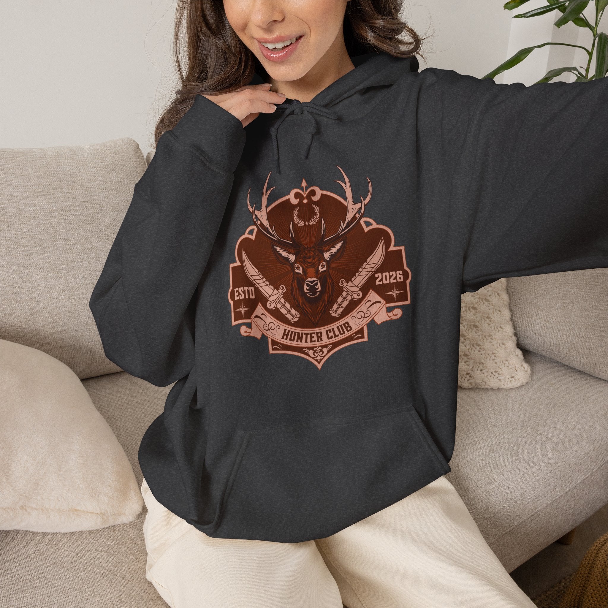 Hunter Club Hoodie | Vintage Deer Hunting Design | Cr8tive Designs