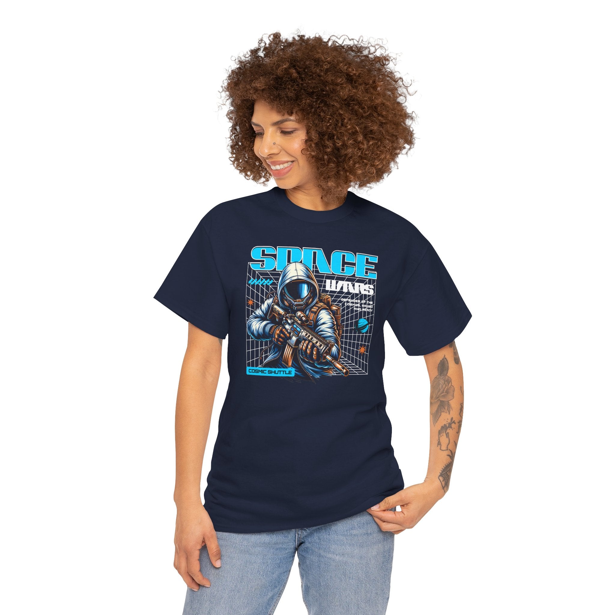 Space Vikings | Retro Sci-Fi Astronaut Graphic T-Shirt | Cr8tive Designs
