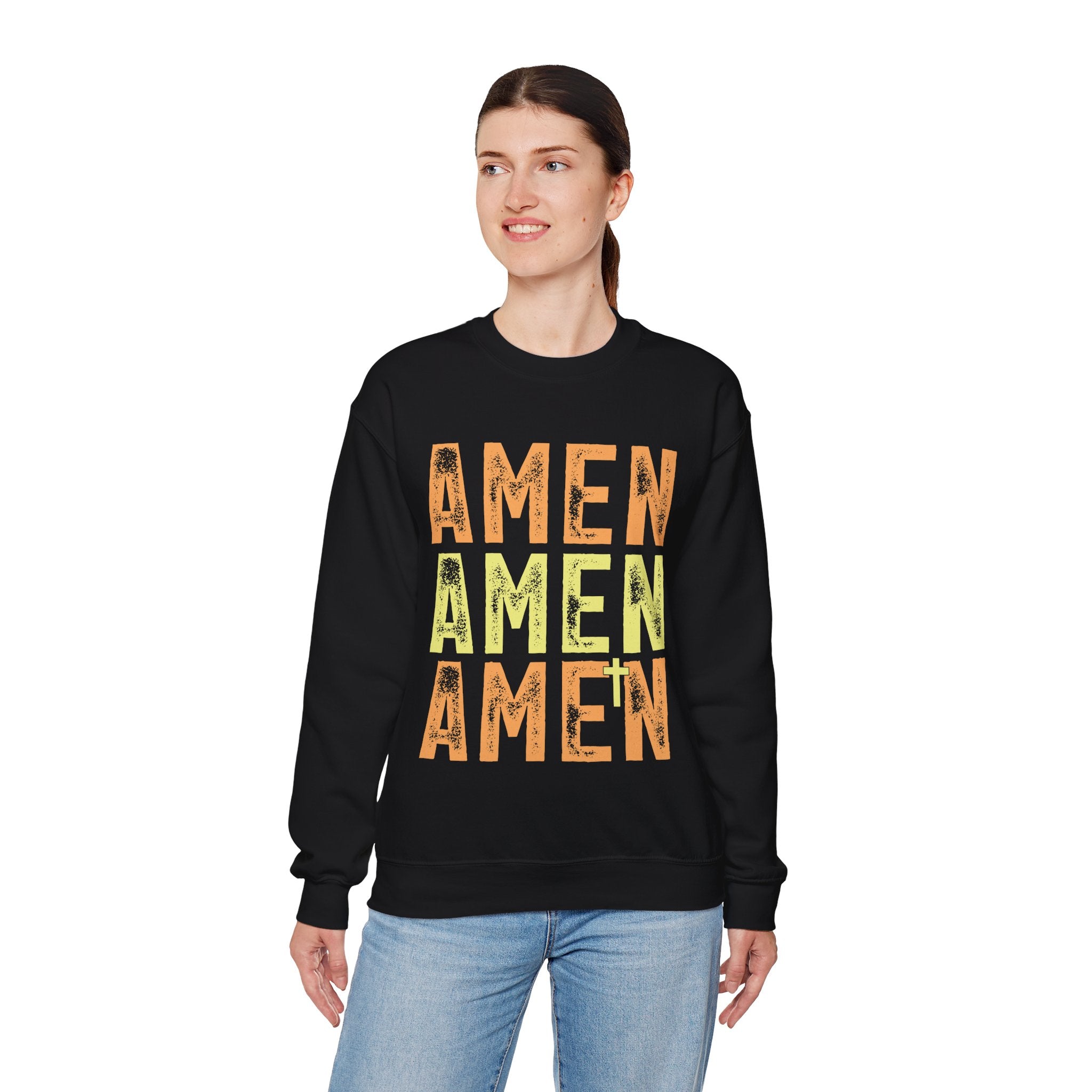 Amen Amen Amen – Bold Christian Faith Sweatshirt | Cr8tive Designs