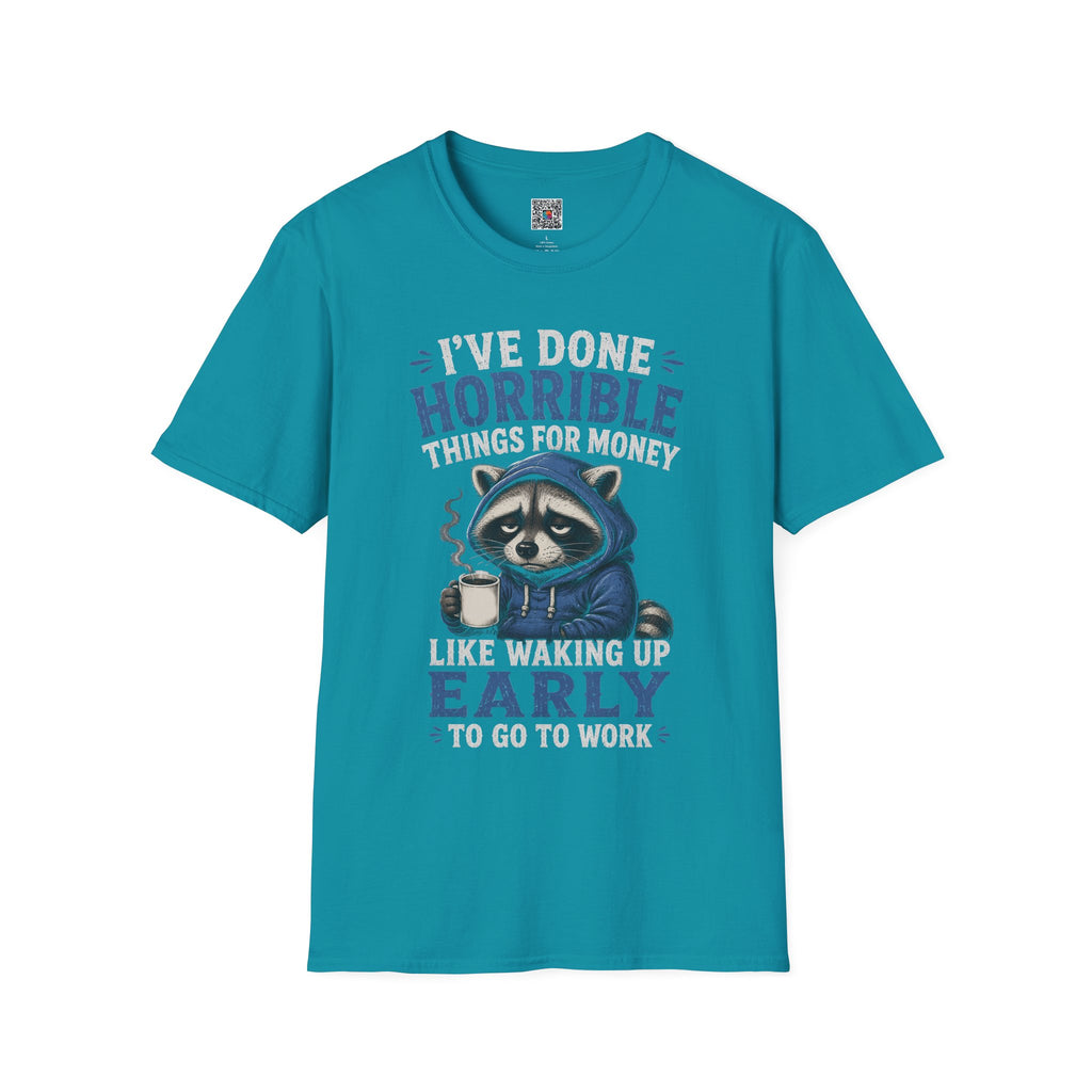 I've Done Horrible Things For Money Raccoon T-Shirt | Funny Sarcastic Graphic | Cr8tive Designs