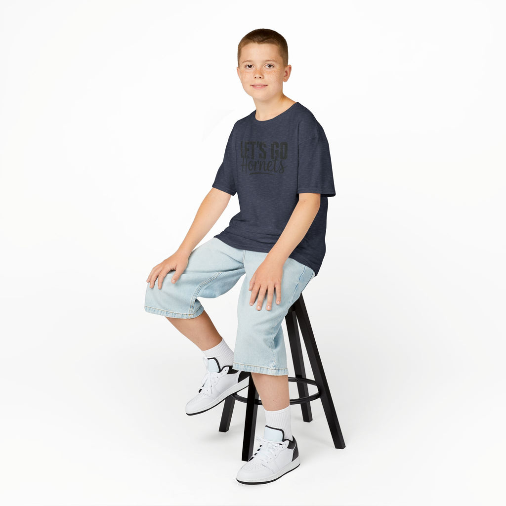 Let's Go Hornets Youth Graphic T-Shirt | School Spirit Mascot Tee | Cr8tive Designs