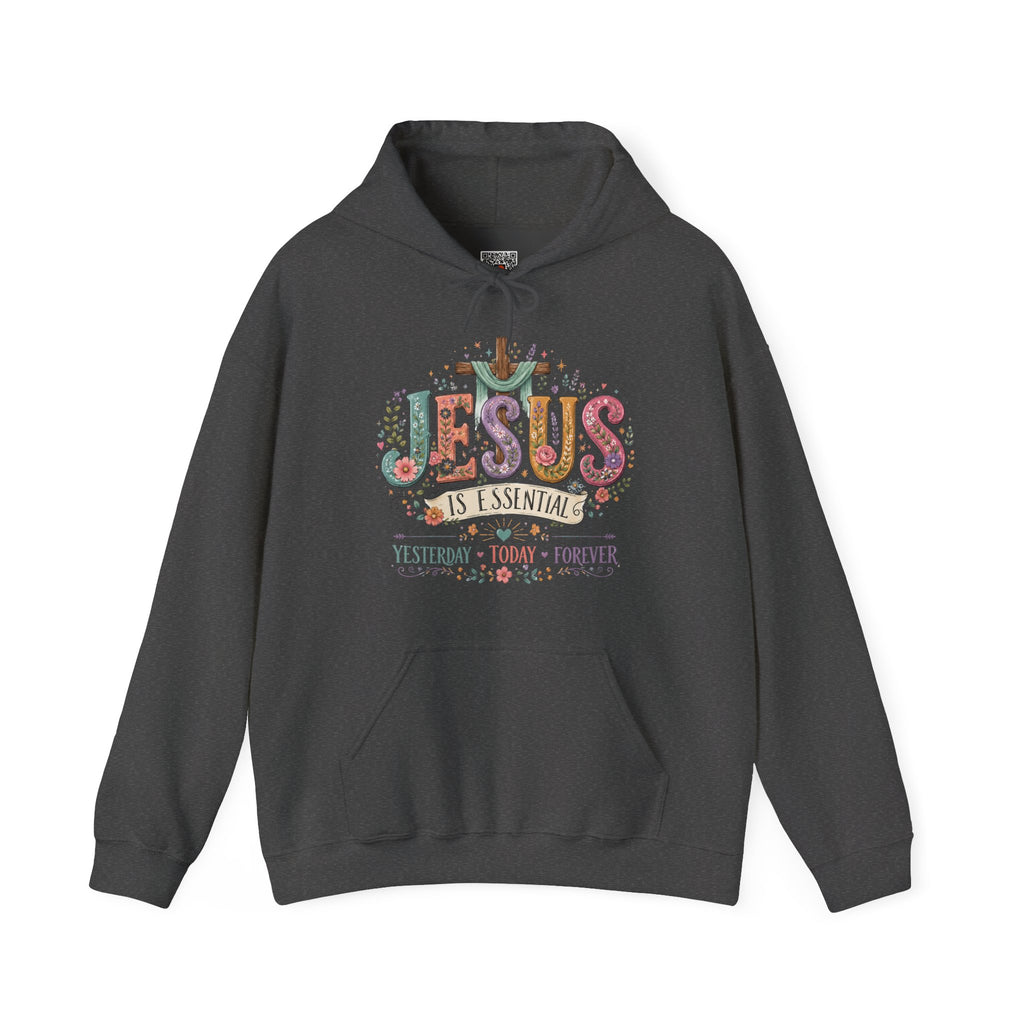 Jesus Is Essential | Floral Christian Faith Hoodie | Cr8tive Designs
