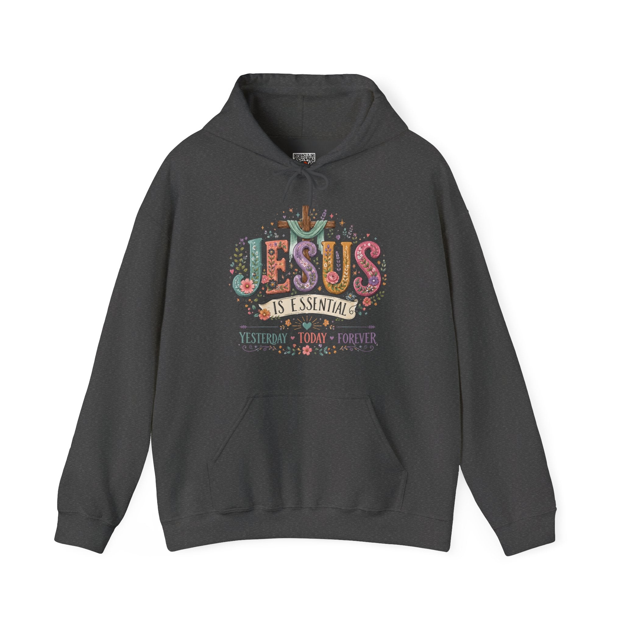 Jesus Is Essential | Floral Christian Faith Hoodie | Cr8tive Designs
