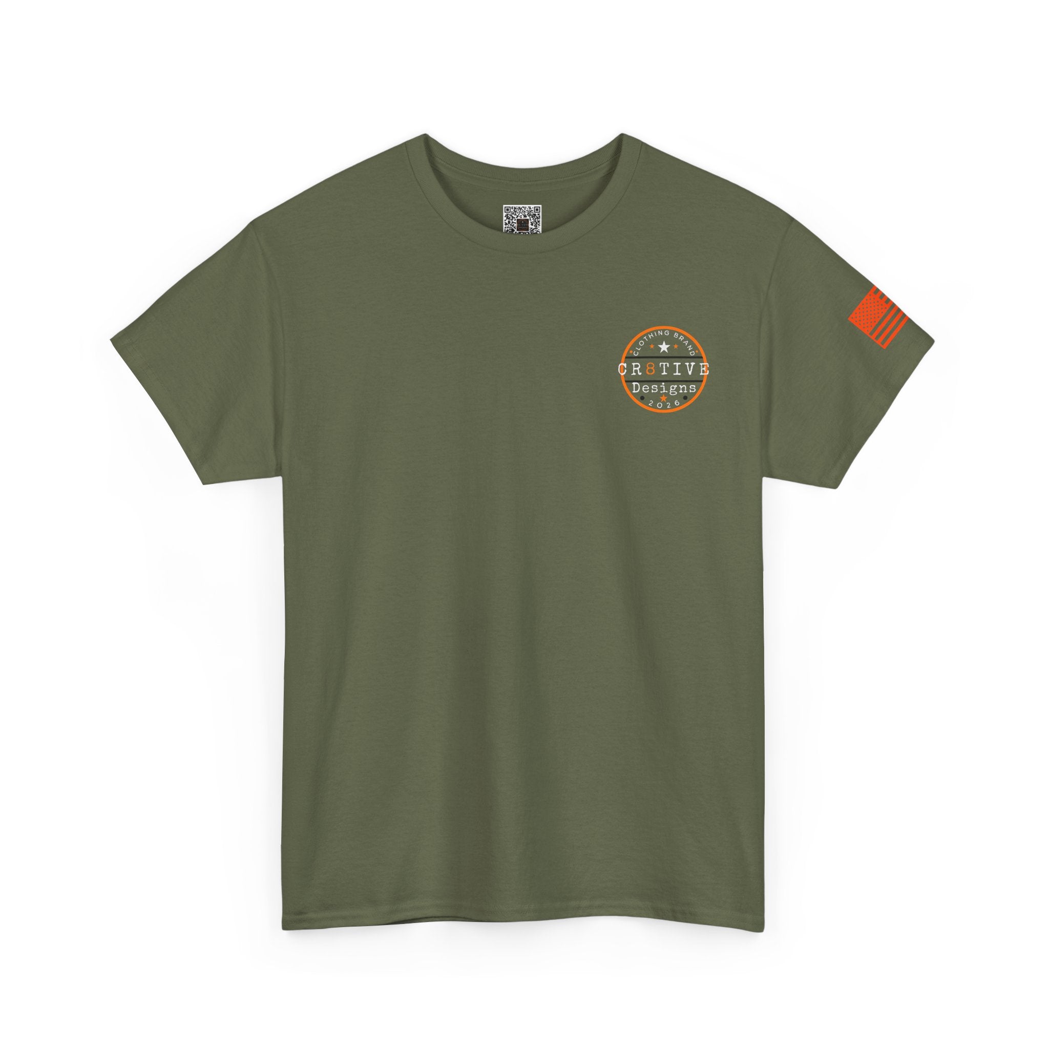 Orange Logo Badge Graphic Tee/Cr8tive Designs