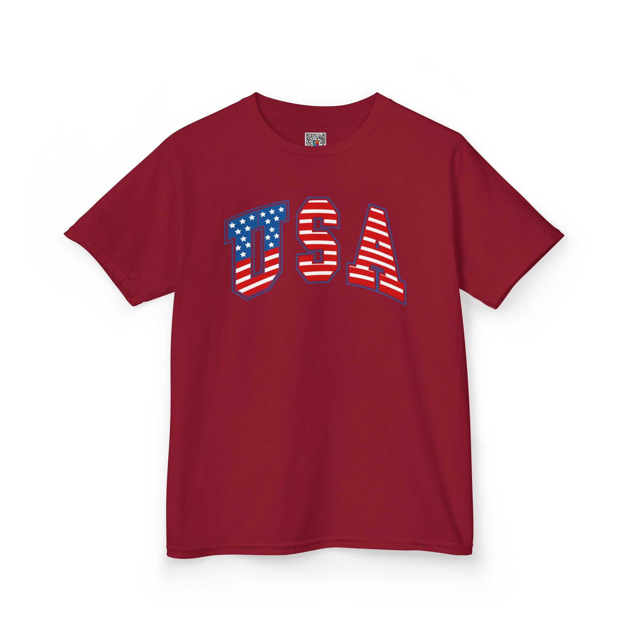 Kids USA Flag Tee | Patriotic Front and Back Design | Cr8tive Designs