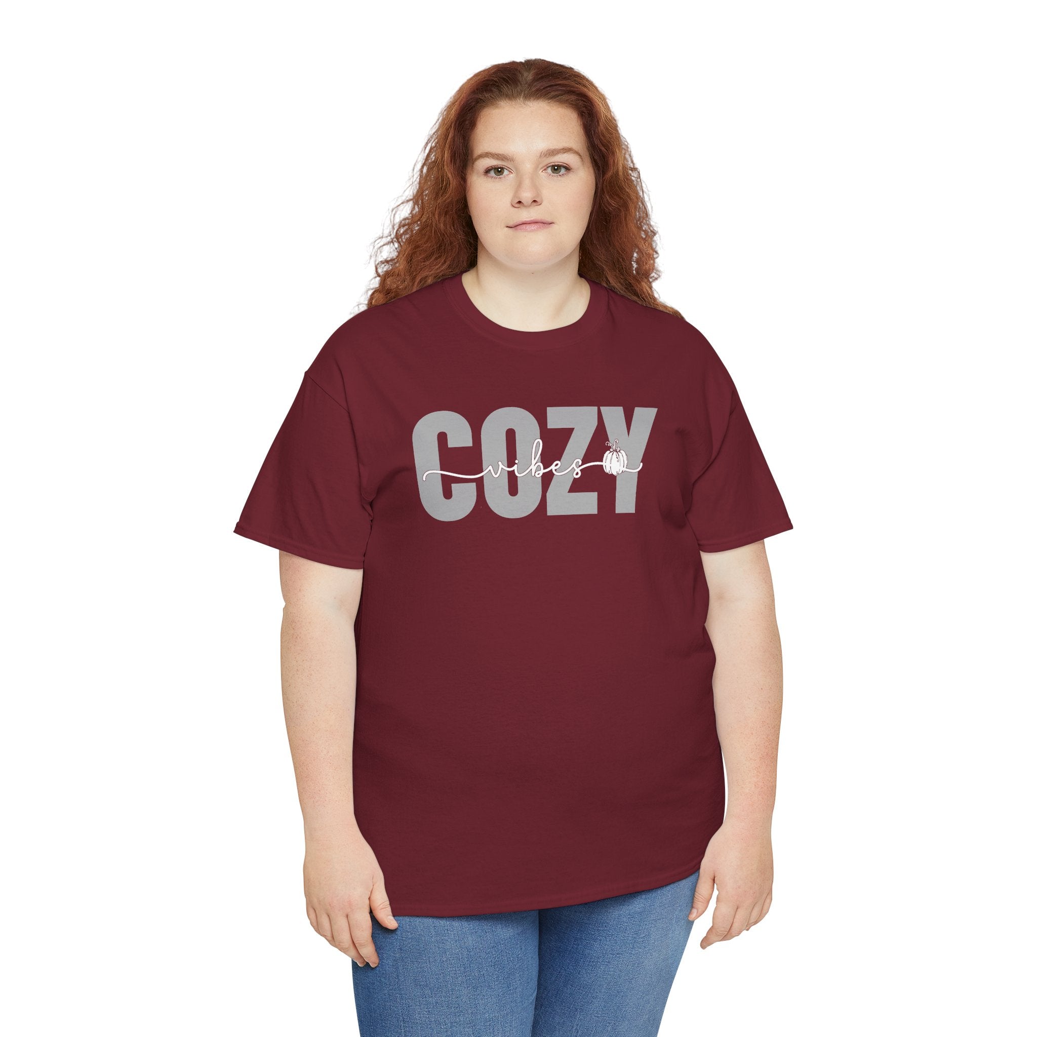 Cozy Vibes Pumpkin Tee | Minimalist Fall Graphic Shirt | Cr8tive Designs