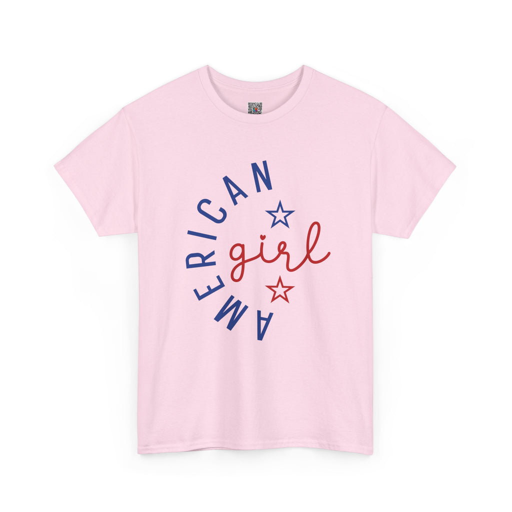 American Girl T-Shirt | Patriotic Red & Blue Star Tee| Cr8tive Designs