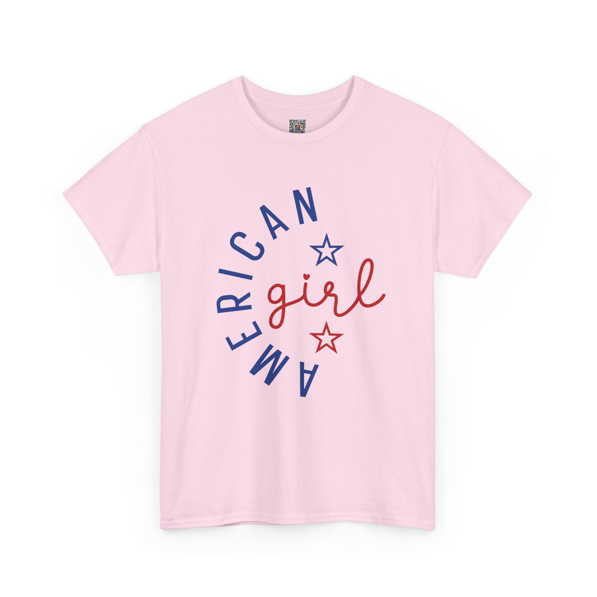 American Girl T-Shirt | Patriotic Red & Blue Star Tee| Cr8tive Designs