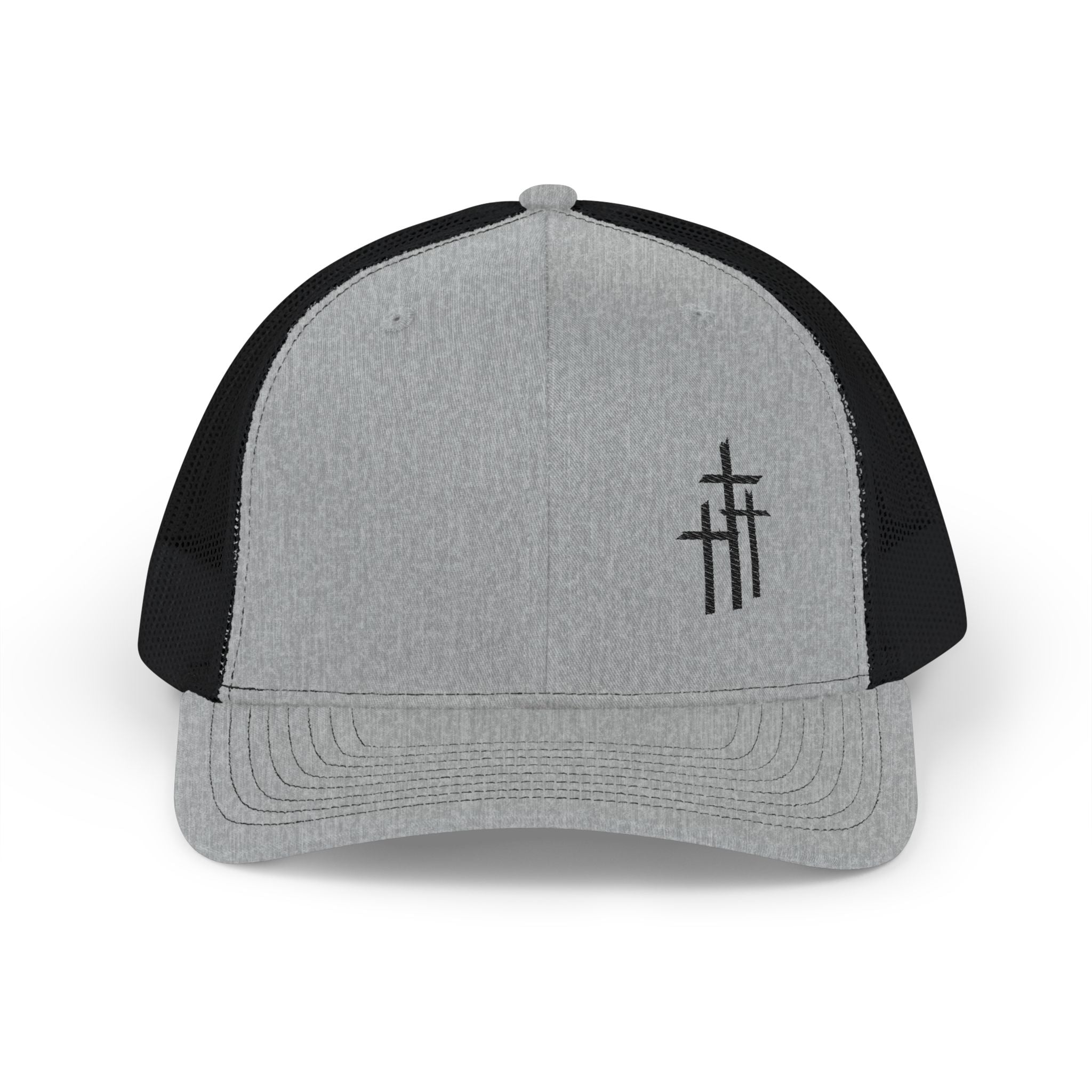 Embroidered Triple Cross Trucker Snapback