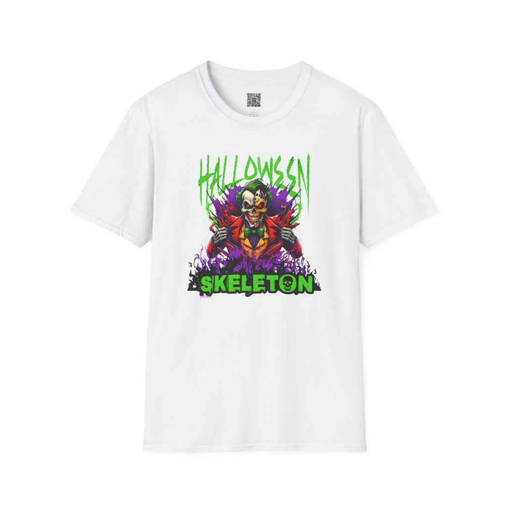 Halloween Skeleton T-Shirt | Neon Horror Clown Graphic Tee | Cr8tive Designs