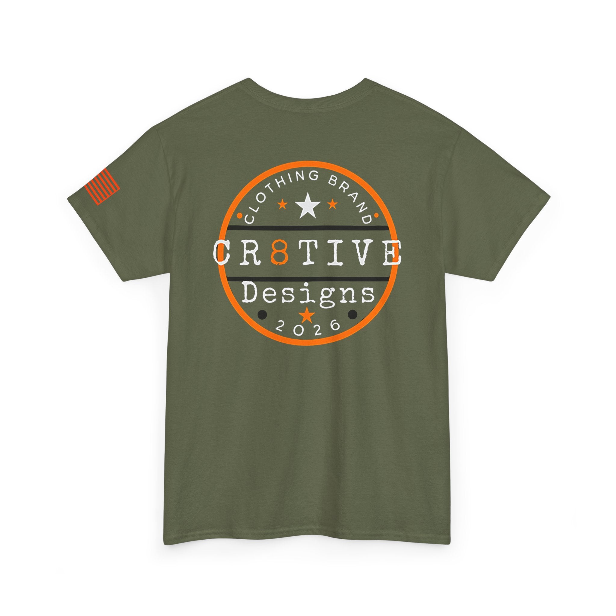 Orange Logo Badge Graphic Tee/Cr8tive Designs