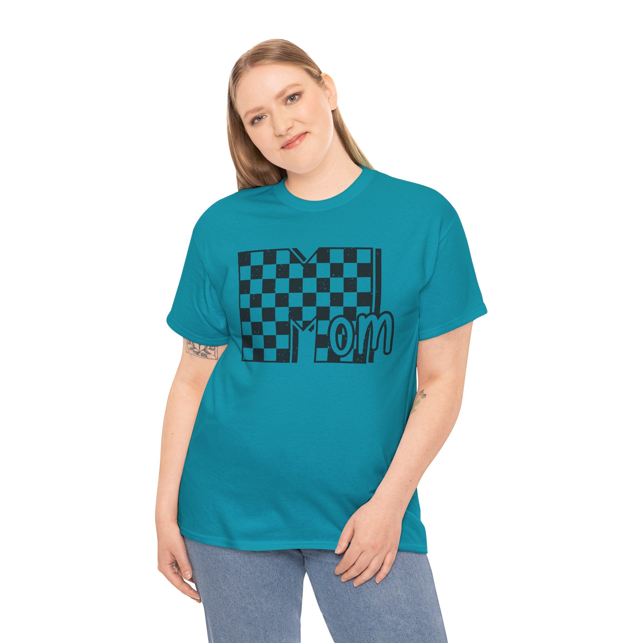 Checkerboard Mom Tee – Cool Mom Graphic Shirt, Trendy Mama Style, Mother’s Day Gift | Cr8tive Designs