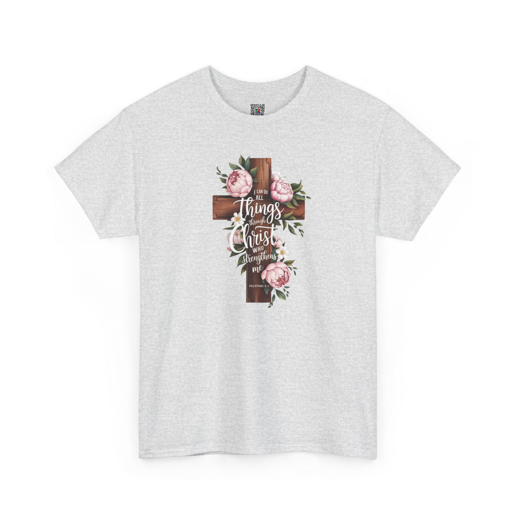 All Things Through Christ Inspirational T-Shirt/Cr8tive Designs