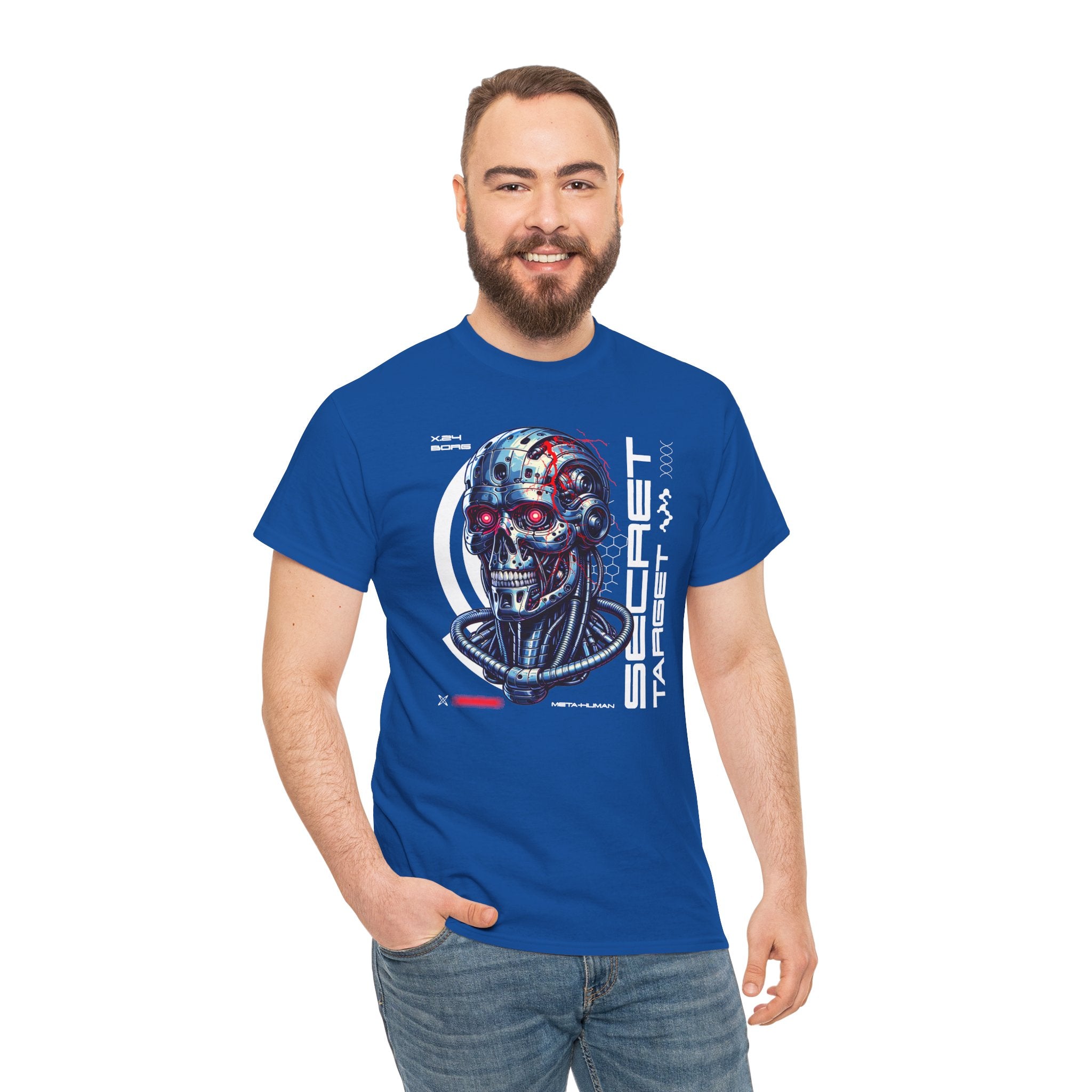 Cybernetic Skull | Futuristic Sci-Fi Graphic T-Shirt | Cr8tive Designs