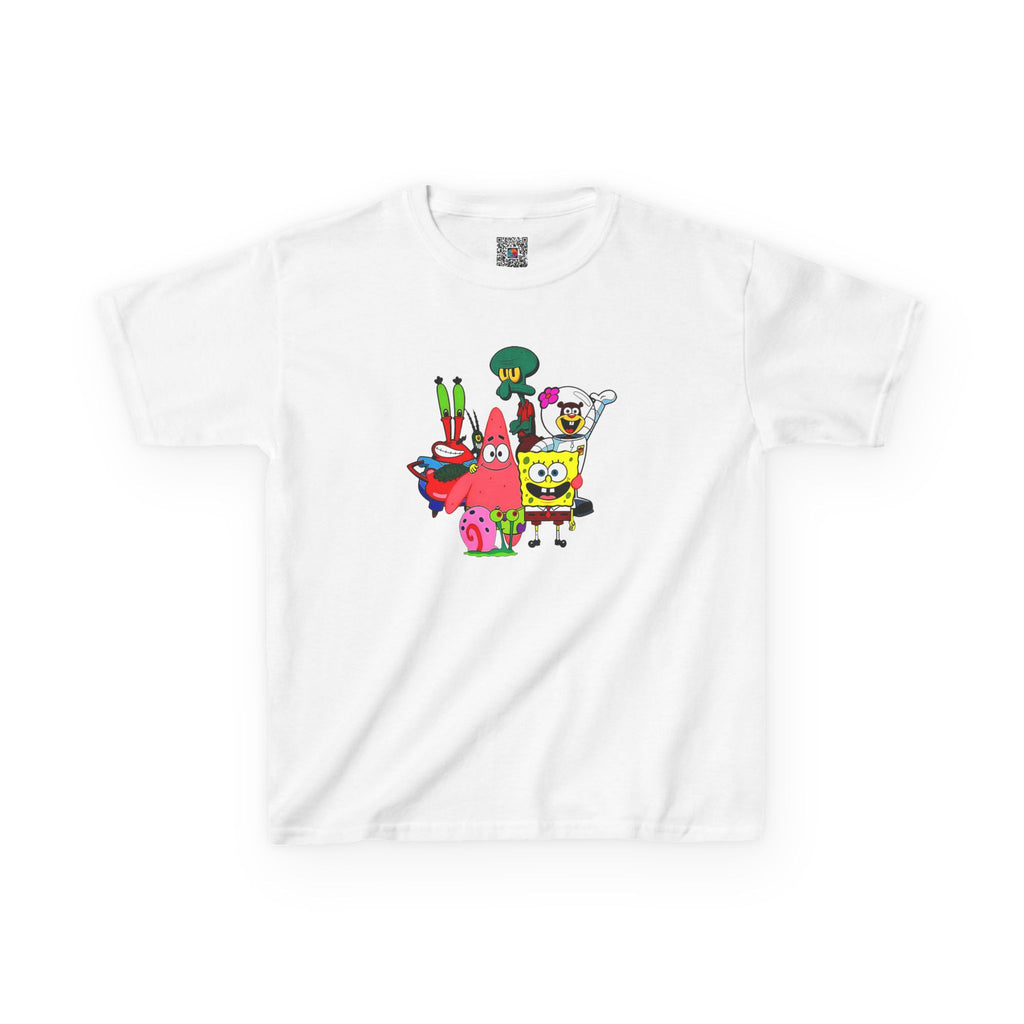 SpongeBob & Friends Youth Tee | Colorful Bikini Bottom Character T-Shirt | Cr8tive Designs