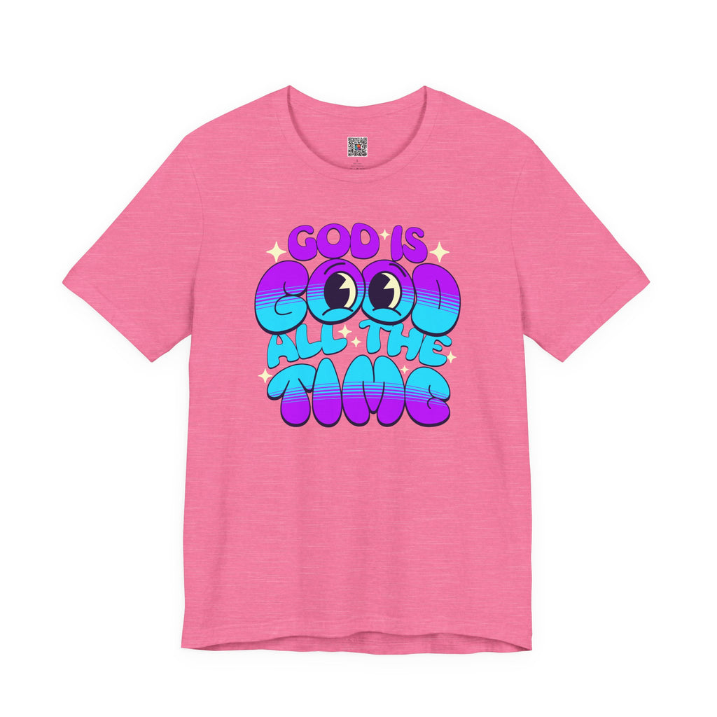 God Is Good All The Time T-Shirt | Retro Bubble Faith Tee | Cr8tive Designs