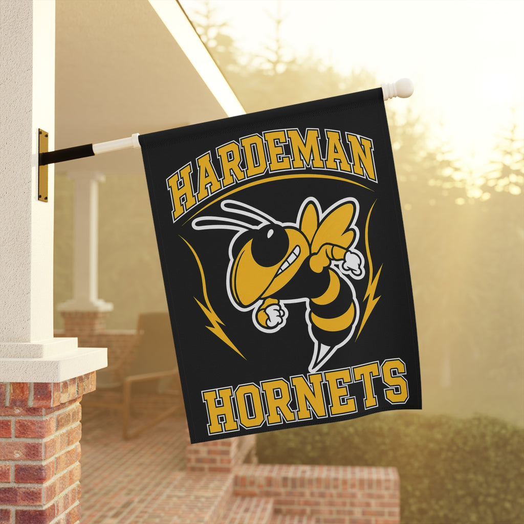 Hardeman Hornets Black & Gold House Flag | School Spirit House Flag | Cr8tive Designs