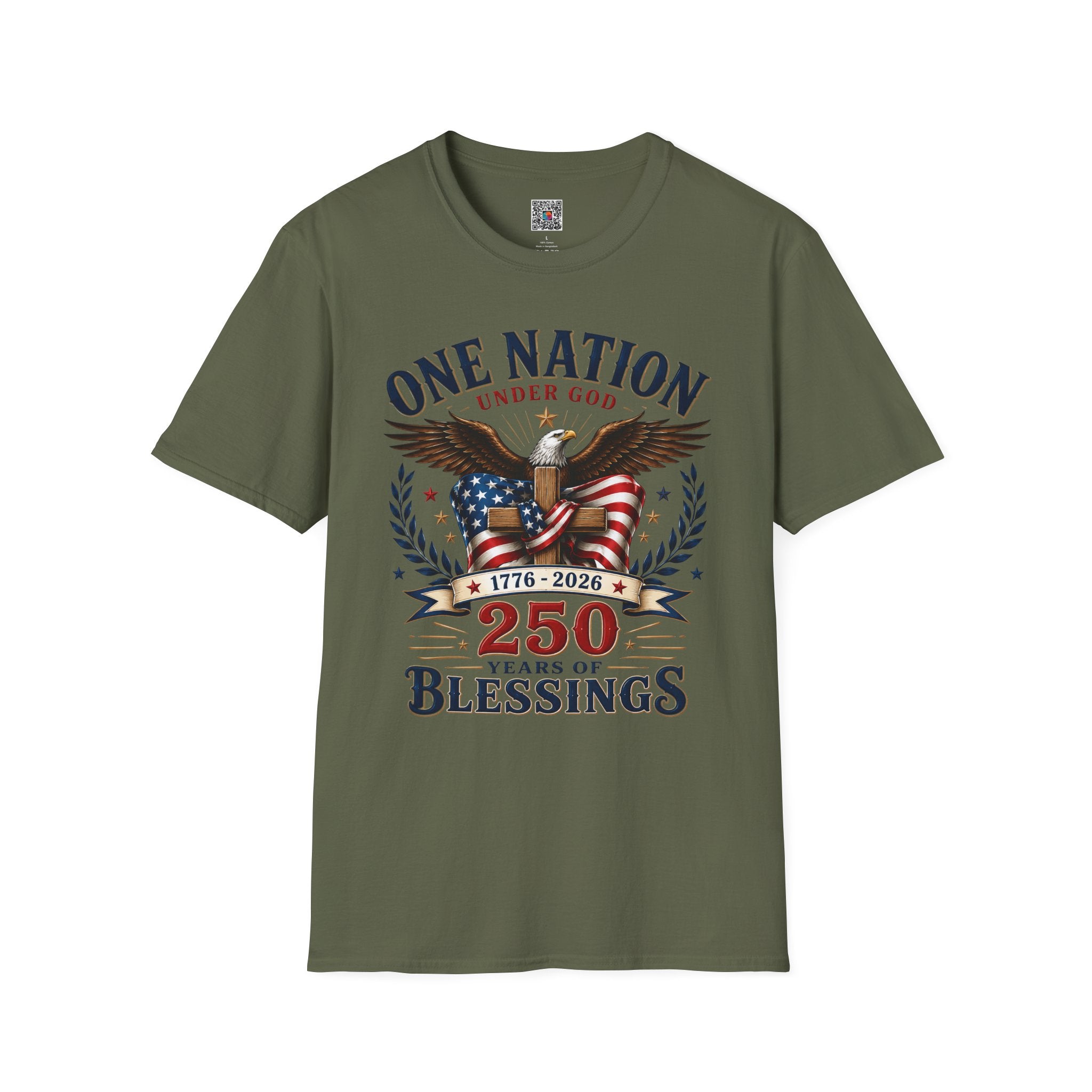 One Nation 250 Blessings | Patriotic Eagle Design | Cr8tive Designs