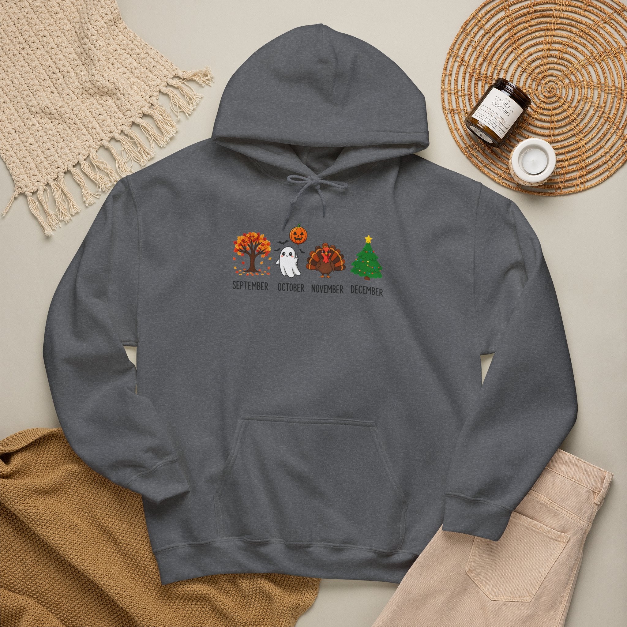 Cozy Holiday Months Graphic Hoodie | Cr8tive Designs